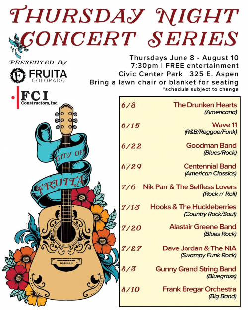 Thursday Night Concert Series City of Fruita Colorado